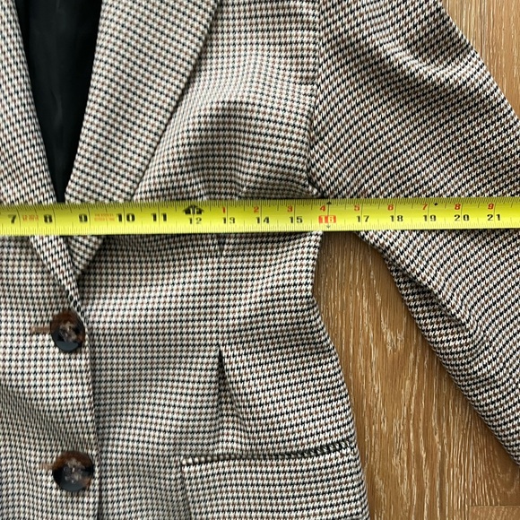 Zara Brown and Black Houndstooth Blazer women’s S - Picture 10 of 11